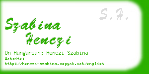 szabina henczi business card